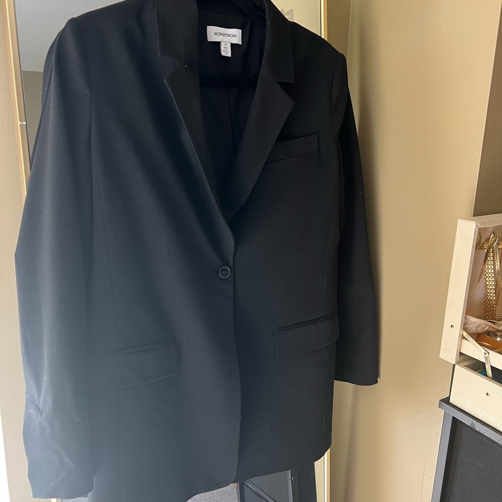 Nordstrom Black Blazer Professional Suit Jacket